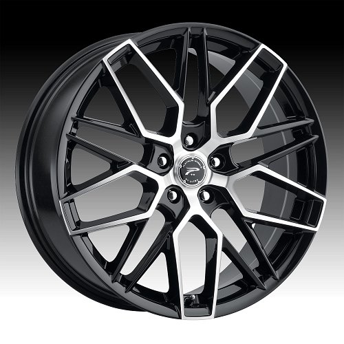 Platinum 459U Retribution Machined Gloss Black Custom Wheels Rims 1